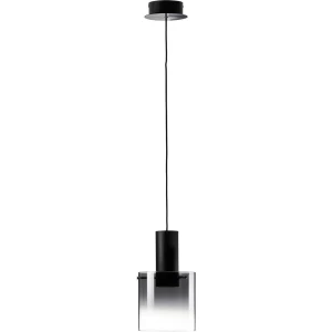 LED viseća svjetiljka 8 W Toplo-bijela Brilliant Beth G75570/93 Crna, Boja dima slika