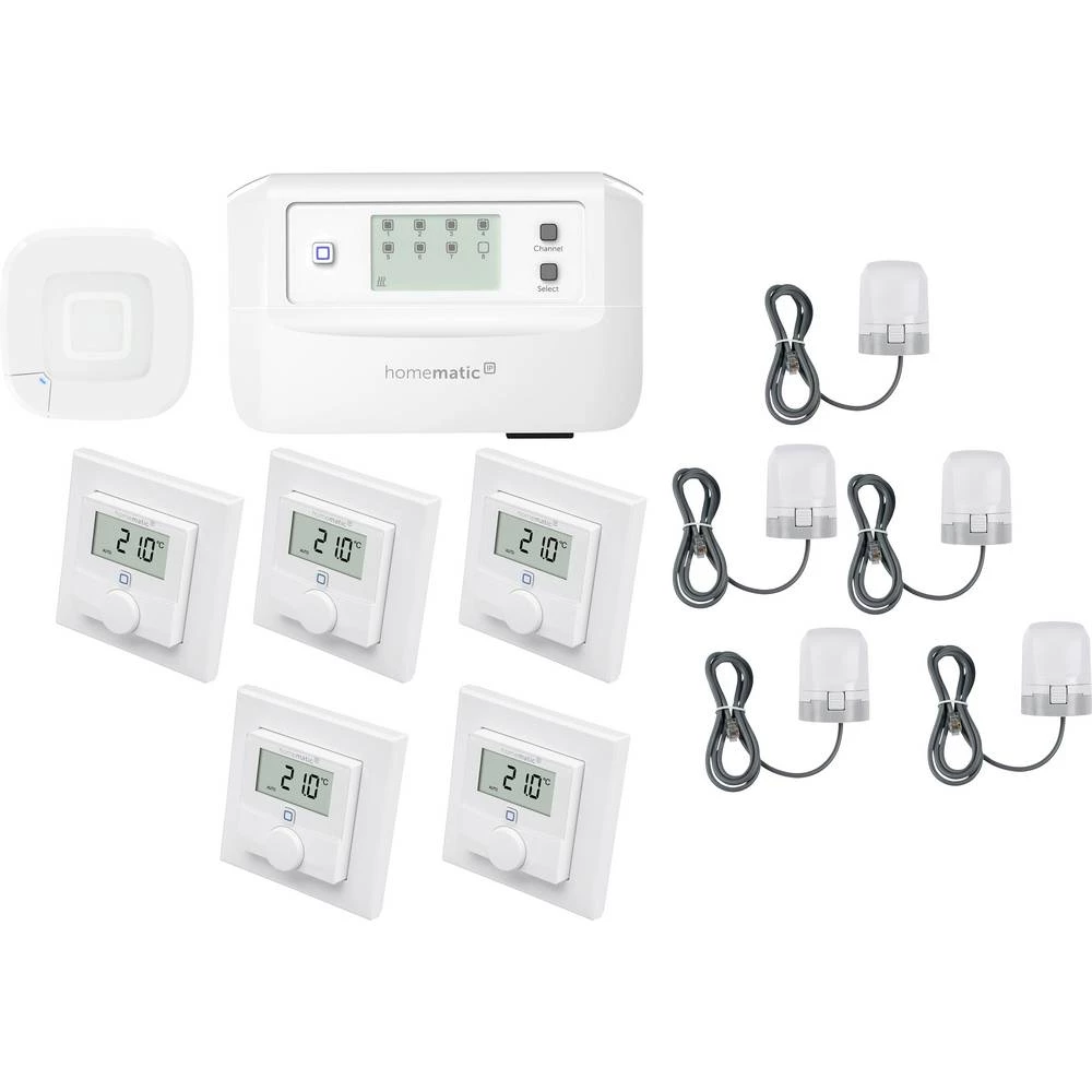 Homematic IP početni komplet podnog grijanja HmIP-HAP2+HmIP-FALMOT-C8+HmIP-WTH-1+HmIP-VDMOT slika