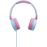 JBL JR 310 za djecu on ear slušalice na ušima sklopive, ograničenje glasnoće, kontrola glasnoće svijetloplava, ružičast