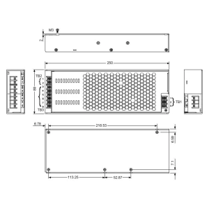 Mean Well UMP-400-24 AC/DC modul napajanja, zatvoren 16.7 A 400 W 24 V/DC podesivi izlazni napon slika