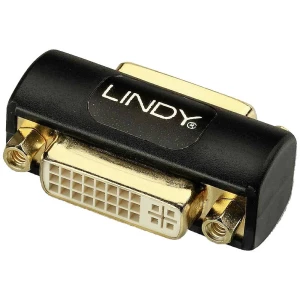 LINDY 41233 DVI adapter [1x ženski konektor DVI, 24 + 5 polova - 1x ženski konektor DVI, 24 + 5 polova] crna slika