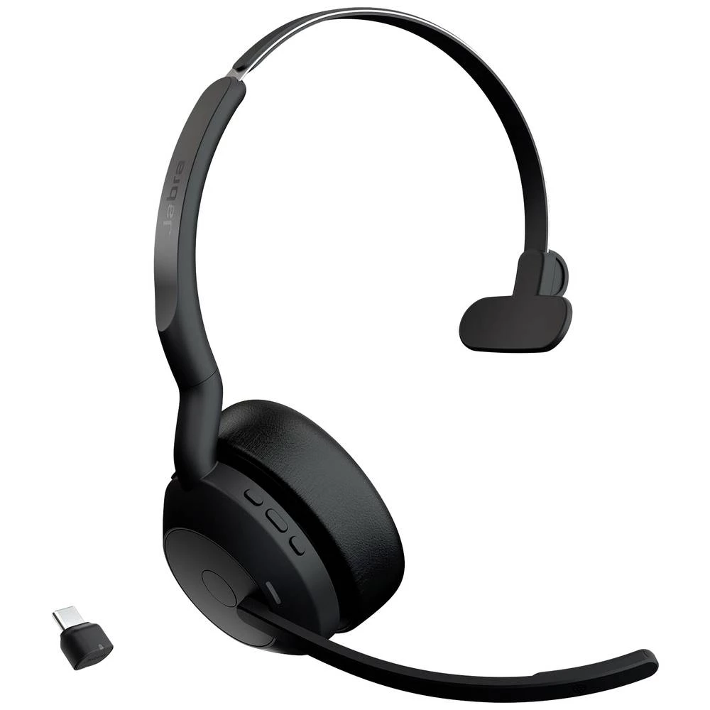 Jabra Evolve2 55 UC računalo On Ear Headset Bluetooth® mono crna poništavanje buke kontrola glasnoće, utišavanje mikrofo slika