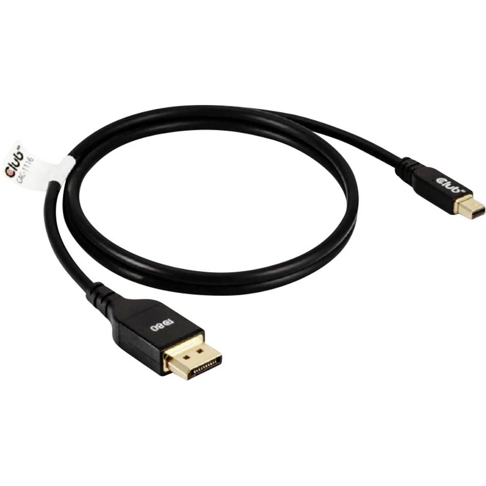 club3D Mini-DisplayPort priključni kabel DisplayPort utikač, Mini DisplayPort utikač 1 m crna CAC-1116 DisplayPort kabel slika