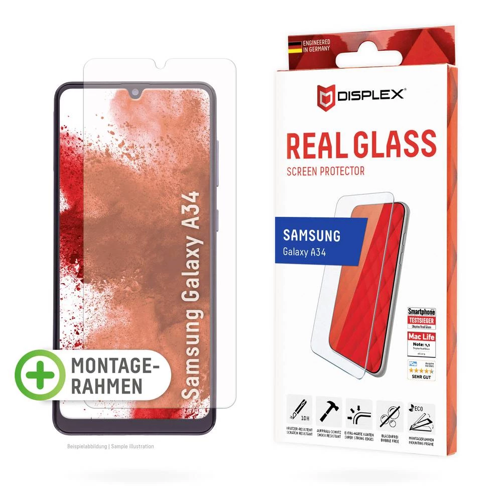 DISPLEX Real Glass zaštitno staklo zaslona Samsung Galaxy A34 5G 1 St. otporan na ogrebotine, protiv otisaka prstiju 018 slika