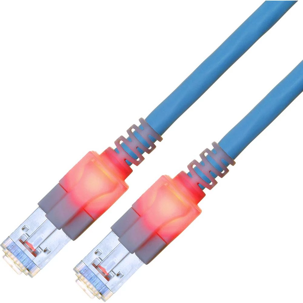 Easylan CS1OBCDCD0050 RJ45 mrežni kabel, Patch kabel CAT 6 S/FTP 5.00 m plava boja dvostruko zaštićen, bez halogena, vat slika