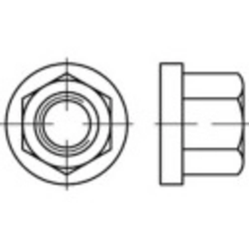 TOOLCRAFT TO-9979119 šesterokutne matice sa prirubnicom M30 DIN 6331 čelik 10 St. slika