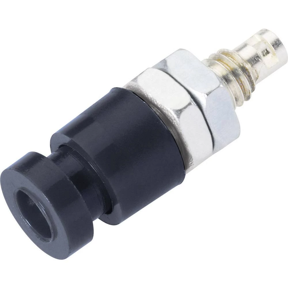 Schnepp EBU 2424 laboratorijski ženski konektor ženski konektor, vertikalna ugradnja Zatik-Ø: 2.4 mm crna 1 St. slika