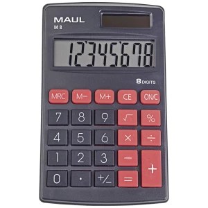 Maul M 8 džepni kalkulator crna Zaslon (broj mjesta): 8 baterijski pogon, solarno napajanje slika