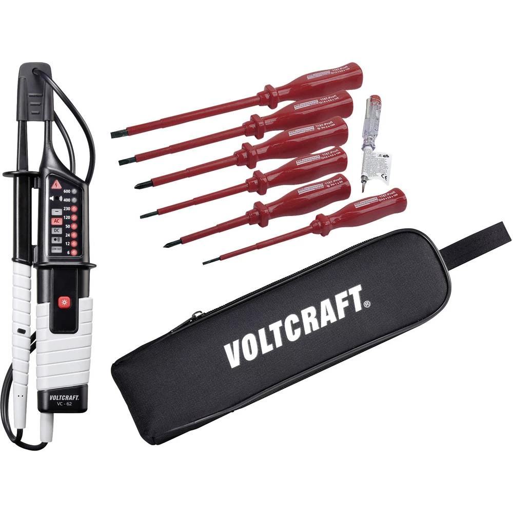 VOLTCRAFT VC 63 dvopolni tester napona  CAT III 1000 V, CAT IV 600 V LED, LCD, akustički slika