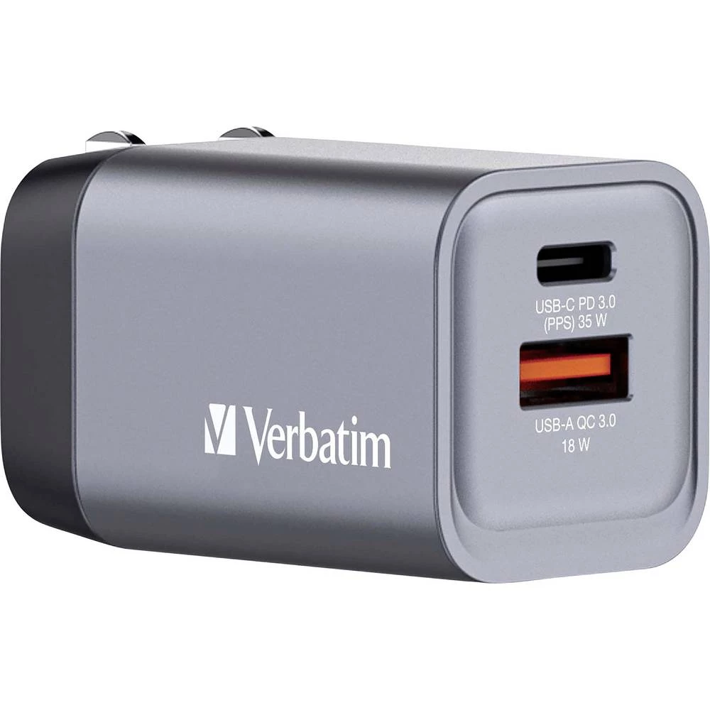 Verbatim GNC-35 GaN 32200 adaptar za putovanje   2 x 1x USB-A, 1x USB-C® GaN, s europskim adapterom, s UK adapterom, s S slika