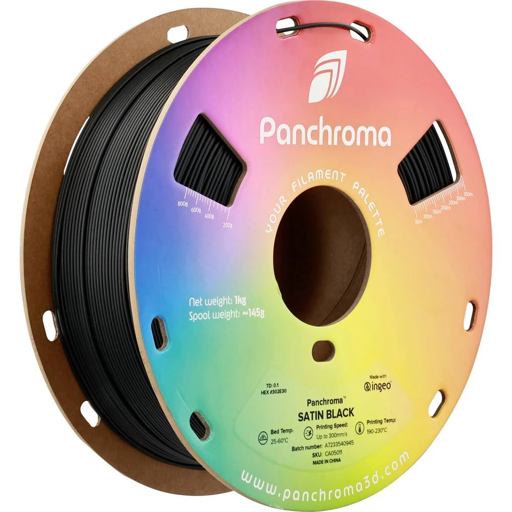 Polymaker CA05011 Panchroma™ Satin 3D pisač filament PLA satiniran, visoka krutost 1.75 mm 1000 g crna 1 kom. slika