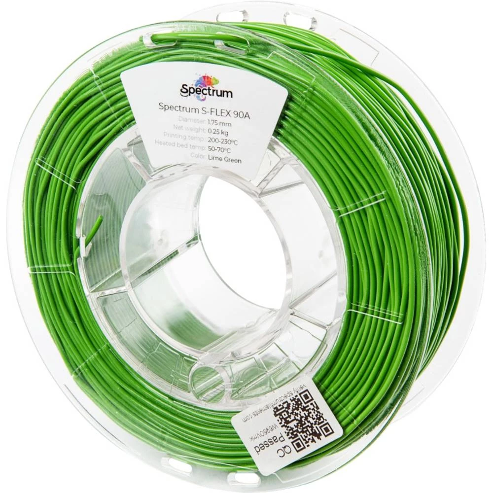 Spectrum Filaments 80253 S-Flex 90A 3D pisač filament fleksibilni filament fleksibilan, kemijski otporan, bez iskrivljen slika