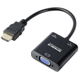 SpeaKa Professional SP-10352148 HDMI / VGA adapter [1x HDMI® - 1x VGA] crna standardni HDMI 0.15 m slika