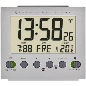 TFA Dostmann 60.2561.55 radijski budilica srebrna Vrijeme alarma 1 slika