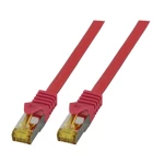 LAN (RJ45) Mreža Priključni kabel CAT 6a (sirovi kabel CAT 7) S/FTP 3 m Crvena Vatrostalan, Bez halogena, sa zaštitom za nosić,