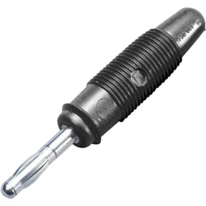 Lamelni utikač LAS 30 4 mm crna priključak za lemljenje priklopLAS 30 SKS Hirsc slika