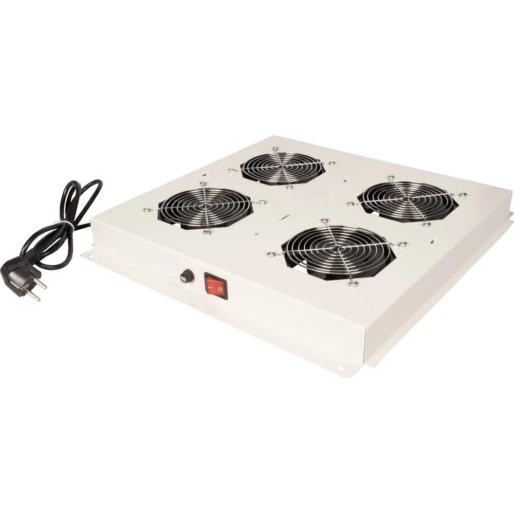 Roline 26.21.0301 19 palac 4 x ugradbeni ventilator za mrežni ormar 1 U s prekidačem siva slika