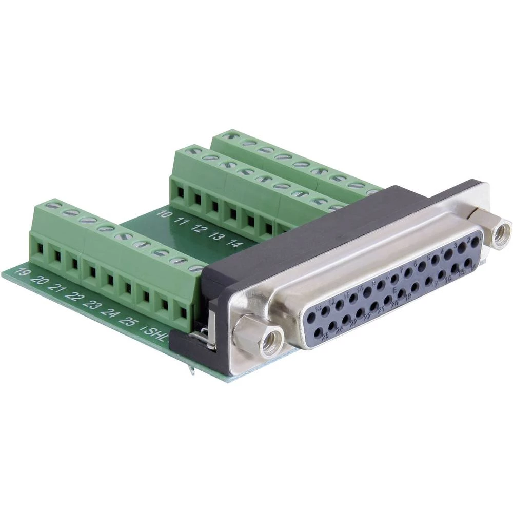 Delock Adapter 65317 ženski konektor D-Sub 180 ° Broj polova (broj): 25, 27  1 St. slika