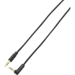 SpeaKa Professional-JACK audio priključni kabel [1x JACK utikač 3.5 mm - 1x JACK utikač 3.5 mm] 1 m crn pozlaćene utične spojnic