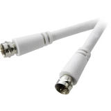 SAT priključni kabel [1x F-utikač - 1x F-utikač] 1.50 m 90 dB bijeli SpeaKa Professional