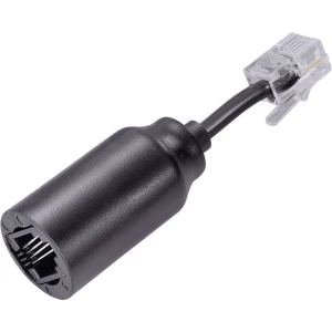 Adapter protiv zapetljanja kabla [1x RJ10 utikač 4p4c - 1x RJ10 utičnica 4p4c] 0.03 m crne boje slika