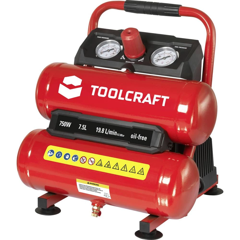 TOOLCRAFT pneumatski kompresor 7.5 l 8 bar slika