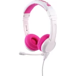 onanoff    BuddyPhones®        za djecu    on ear stereo-headset    na ušima    ograničenje glasnoće, sklopive, slušalice s mikrofonom, otporne na znojenje    ružičasta