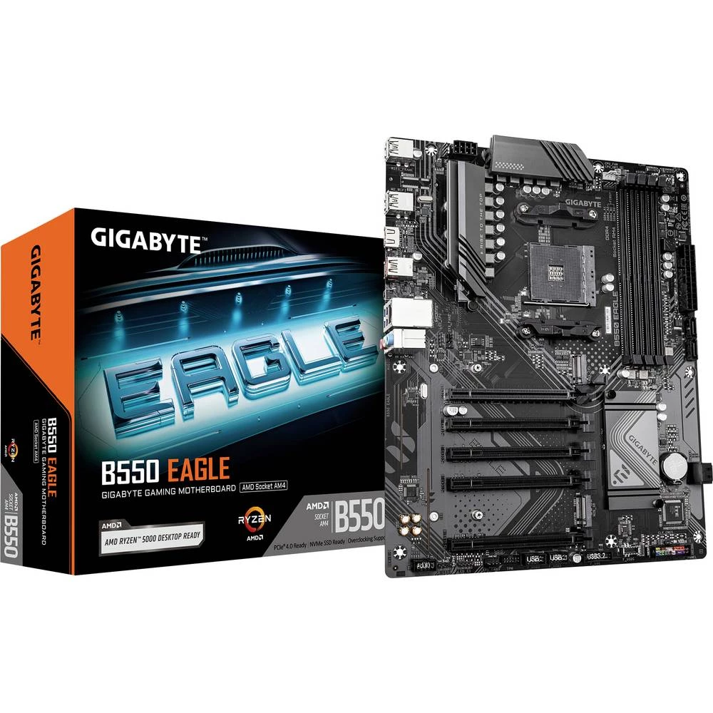 Gigabyte B550 EAGLE matična ploča Baza AMD AM4 Faktor oblika (detalji) ATX Set čipova matične ploče AMD® B550 slika