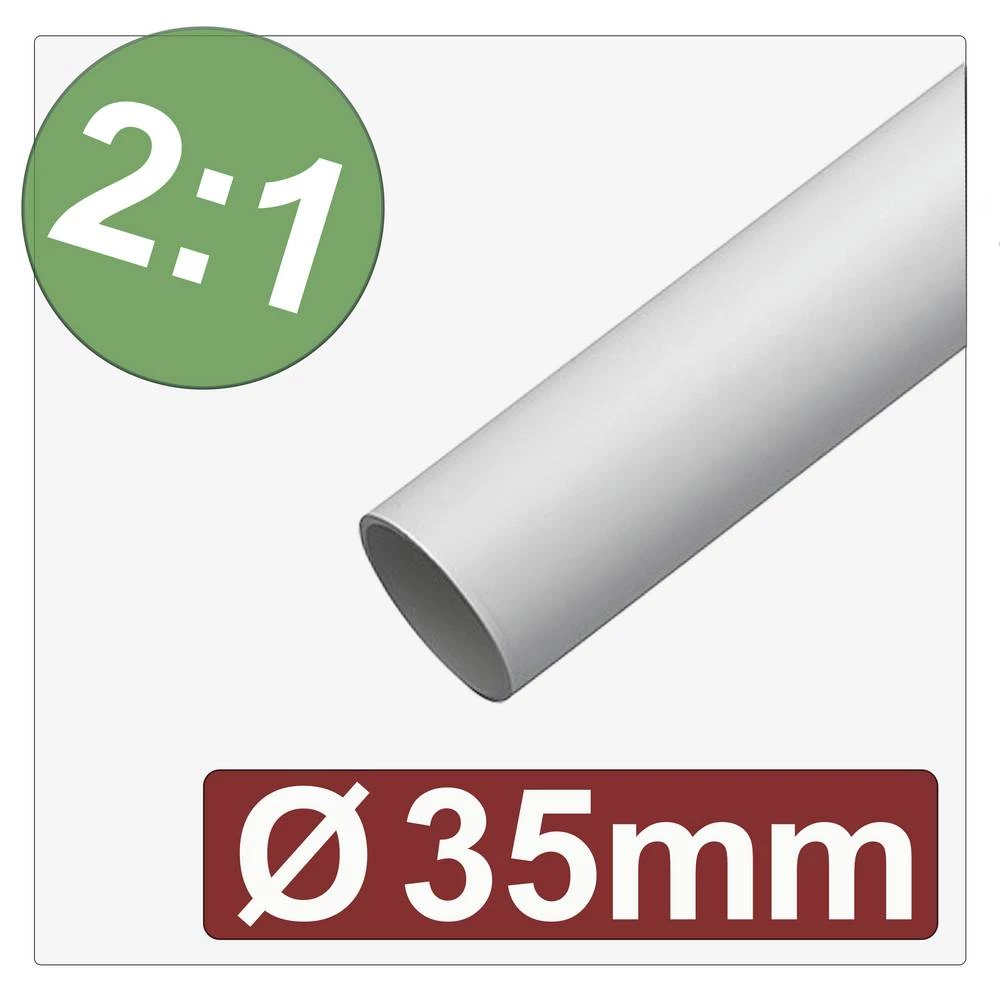 Quadrios 25CA595 skupljajuća cijev bez ljepila bijela 35 mm 17.5 mm Stopa skupljanja:2:1 Roba na metre slika