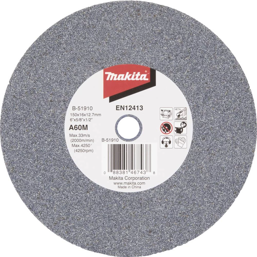 Makita B-51910 Makita kamen za oštrenje A60M 150x16x12.7 B-51910 promjer 150 mm 1 kom. slika