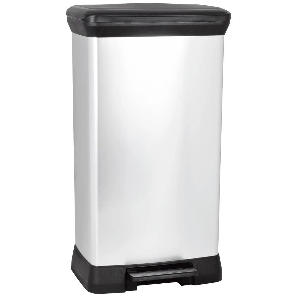 Curver Deco bin metalics 240643 kontejner za limenke 50 l  (Š x V x D) 390 x 720 x 290 mm srebrna, crna  1 St. slika