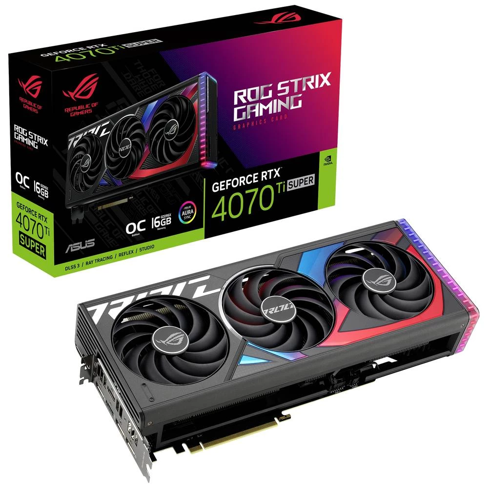 Asus grafička kartica Nvidia GeForce RTX 4070 Ti Super Strix Gaming OC 16 GB GDDR6X-RAM PCIe x16 HDMI™, DisplayPort na slika