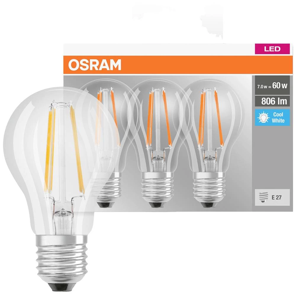OSRAM 4058075819535 LED Energetska učinkovitost 2021 E (A - G) E27 oblik kruške 6.5 W = 60 W neutralna bijela (Ø x V) 60 slika