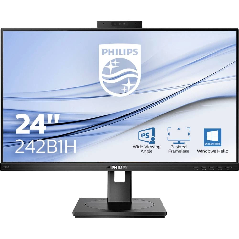 Philips 242B1H LCD zaslon 61 cm (24 palac) Energetska učinkovitost 2021 E (A - G) 1920 x 1080 piksel Full HD 4 ms utičnica za slušalice, audio line-in IPS LED slika