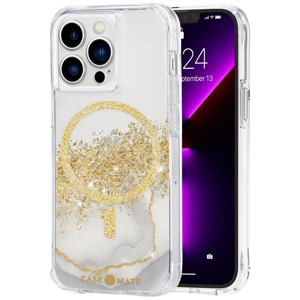 Case-Mate Karat Marble stražnji poklopac za mobilni telefon Apple iPhone 13 Pro svjetlucavi efekt, prozirna slika