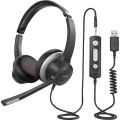 Mipow HC6 pc naglavne slušalice sa mikrofonom USB, 3,5 mm priključak stereo na ušima crna slika