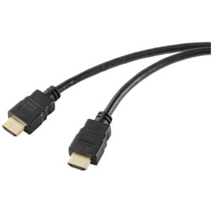 SpeaKa Professional HDMI priključni kabel HDMI A utikač, HDMI A utikač 5.00 m crna SP-10481300 Ultra HD (8K), PVC obloga HDMI kabel slika