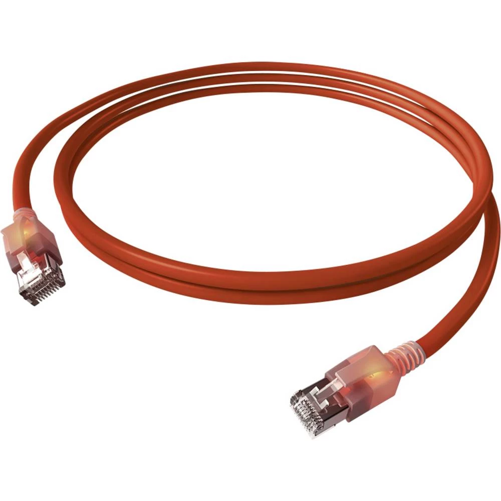 Easylan CS1ORADAD0070 RJ45 mrežni kabel, Patch kabel CAT 6a S/FTP 7.00 m crvena (bistra) dvostruko zaštićen, bez halogen slika