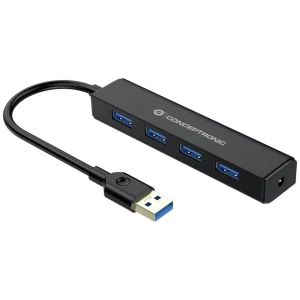 Conceptronic C4PUSB3 4 ulaza USB 3.2 Gen 1 hub (USB 3.0) crna slika