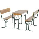 FUNSTAR 945138 garnitura festivalskog šatora čelik, borovo drvo zelena, prirodna