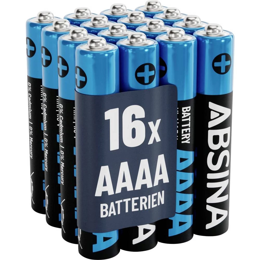 Absina mini (AAAA) baterija mini (AAAA) alkalno-manganov 1.5 V 500 16 kom. slika