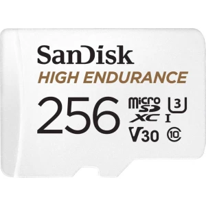 miniSDXC kartica 256 GB SanDisk High Endurance Monitoring Class 10, UHS-I, UHS-Class 3, v30 Video Speed Class Uklj. SD-adapter slika