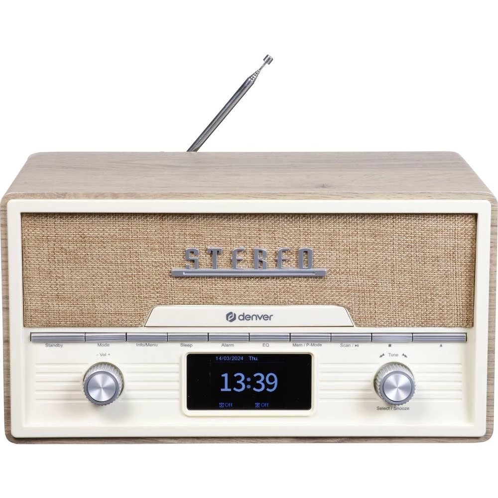 Denver MDA-525LW LIGHT WOOD desktop radio DAB+ (1012), UKW (1014) drvo (svijetlo) slika
