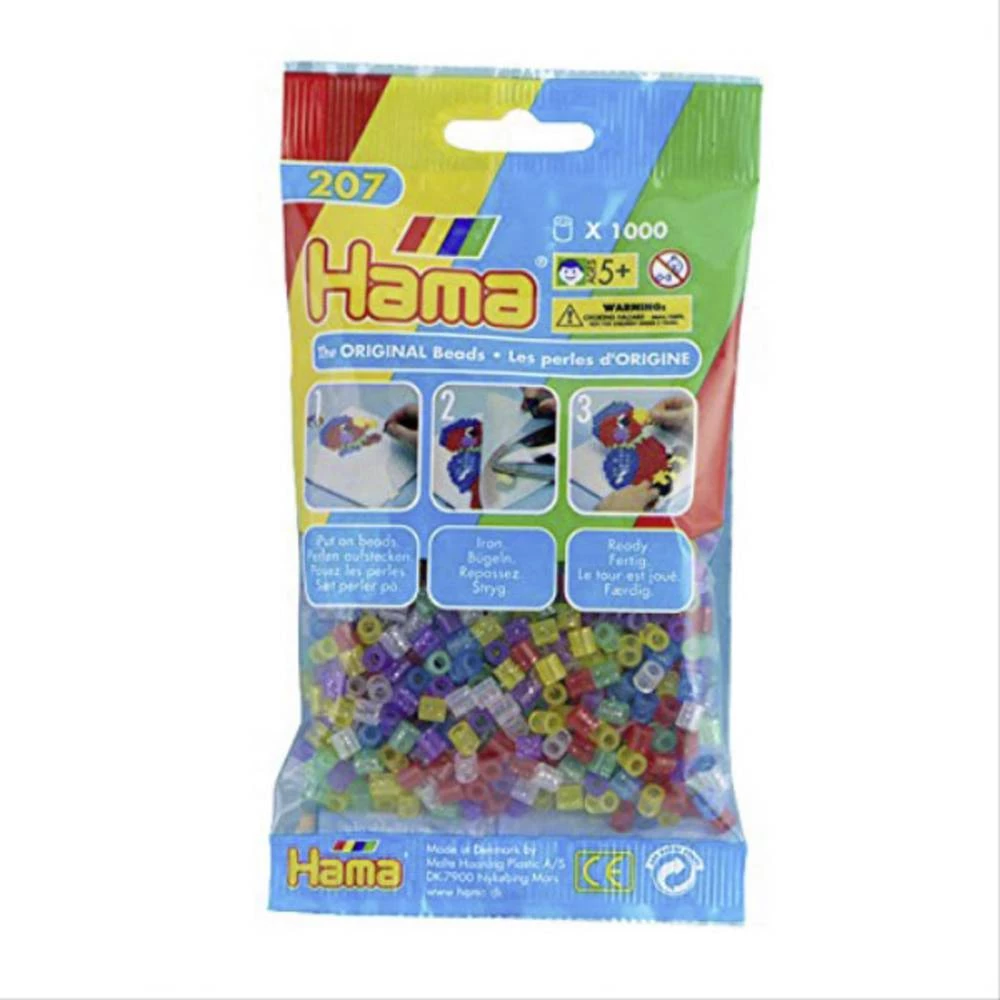 Vedes HAMA Bügelperlen Midi - Transparent Glitter Mix 1000 Perlen 207-54 slika