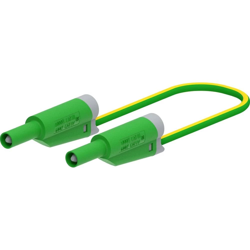 Electro PJP 2714-IEC-CD1-100V mjerni vod muški priključak 4 mm, banana utikač 100 cm zelena 1 kom. slika