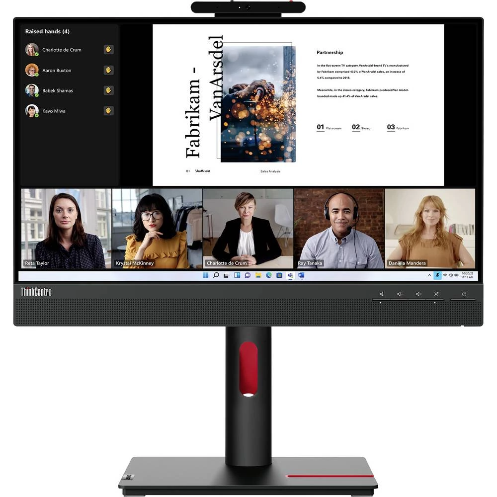 Lenovo ThinkCentre Tiny-in-One 22 Gen 5 LED zaslon Energetska učinkovitost 2021 D (A - G) 54.6 cm (21.5 palac) 1920 x 10 slika