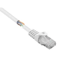 Basetech RJ45 mrežni kabeli, patch kabeli cat 5e U/UTP 1.00 m bijela sa zaštitom za nosić slika
