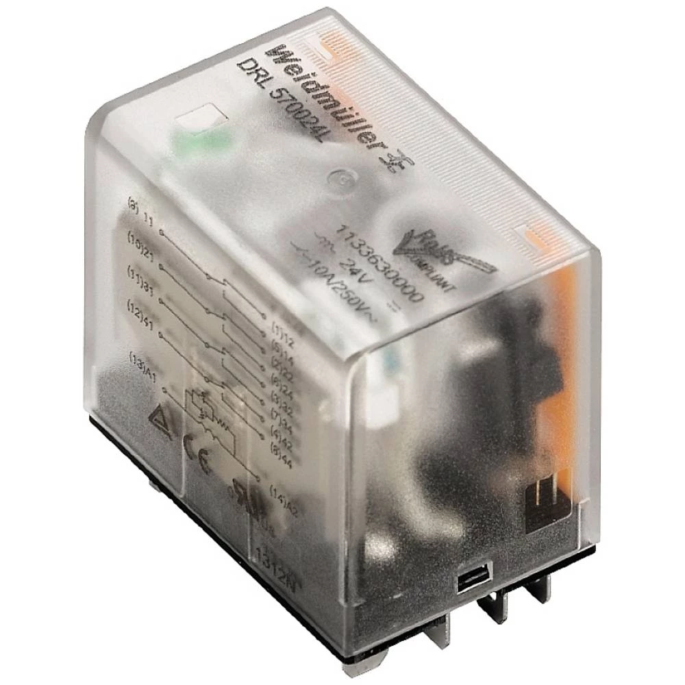 Weidmüller DRL573220L utični relej 220 V/DC 10 A 4 prebacivanje 10 St. slika
