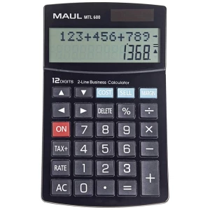 Maul MTL 600 stolni kalkulator crna Zaslon (broj mjesta): 12 baterijski pogon, solarno napajanje slika