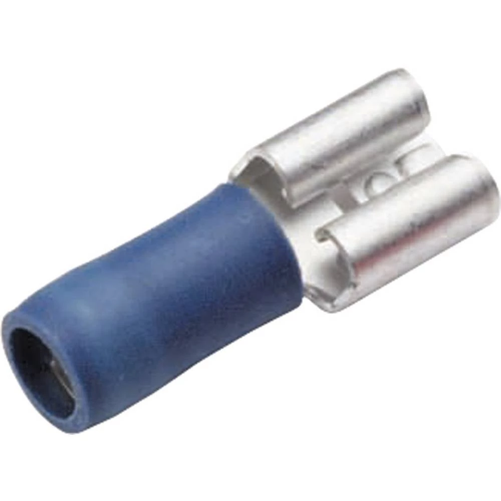 Cimco 180260 plosnate natične stupice Širina utikača: 4.8 mm Debljina utikača: 0.8 mm 180 ° izolirani dio plava boja 1 S slika